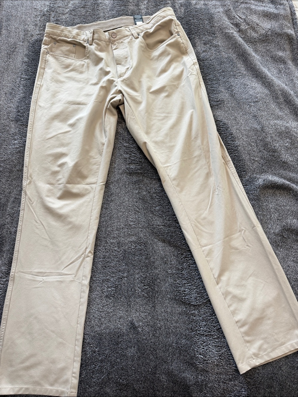 Greg Norman Collection Khaki Straight-Leg Pants
